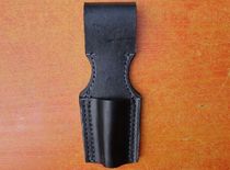 Special handmade leather black first layer cowhide leather cover knife cover