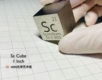 Wire drawing version Sc real pat fit box scandium cubic scandium town paper desk handicraft One inch side length