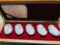 (wood case certificate complete) Silver Yuanbao silver pendulum piece investment collection silver gift Wufu silver ingots gift box