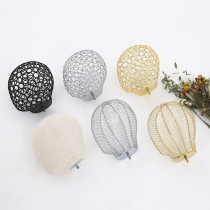 Half-length model props mens and womens cloth head hollow gold silver wire head model head thick linen brain shell accessories