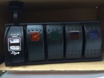 USB with LED light bus RV combined Wrangler switch 6 positions with USB car yacht modification switch