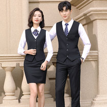 Men and women of the same professional suit suit of three - piece bank manager 4S store building staff working clothes