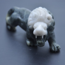 New Dushan jade Nanyang jade Lion Tiger Leopard Dushan ornaments Handle pieces Feng Shui table jade decoration