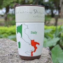 Fashion creative ceramic cup Water cup Office home mug Romantic building atmosphere Coffee cup Milk