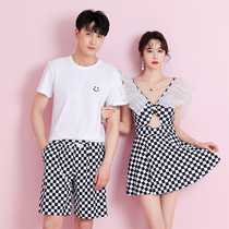 Lovers swimsuit 2022 new lovers men and women beach pants suit sexy net red wind cover swimsuit swimsuit