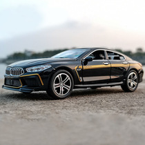 Chimei 1:32 simulation BMW M8 alloy car model ornaments childrens sound and light pull back toy car push gift box