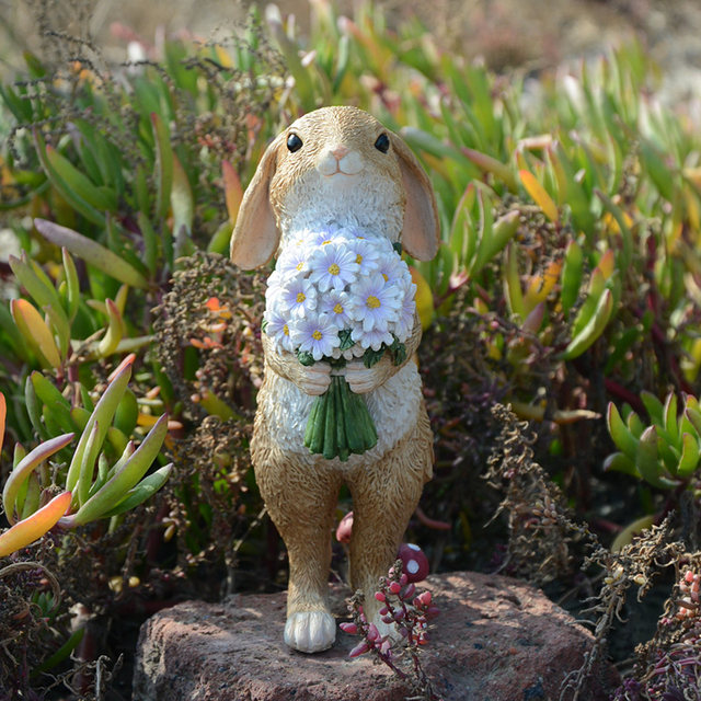 Cute animal rabbit ornaments creative garden gardening gardens opened to welcome home decorations pastoral gift cards Cute animal rabbit ornaments creative garden gardening gardens opened to welcome home decorations pastoral gift cards