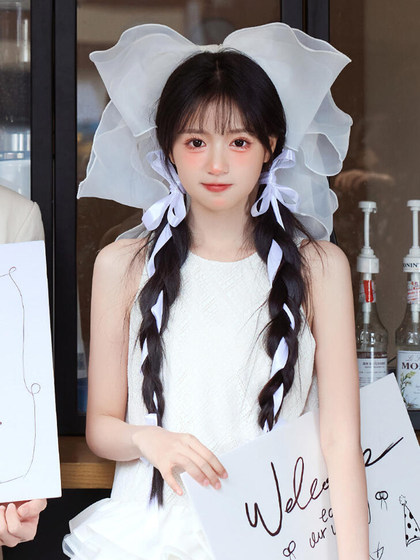 Princess Bow Veil과 Collar Bride 제안서 머리 장식 사진 소품 Super Fairy Sweet Apperment Multi-Layer Simple Princess Bow Veil과 Collar Bride 제안서 머리 장식 사진 소품 Super Fairy Sweet Apperment Multi-Layer Simple