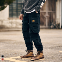 Furnace autumn and winter trend corset foot pants men loose multi pocket casual pants youth students wild ankle-length pants