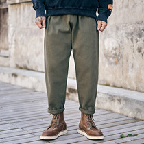 Hearthstone American retro straight overalls mens trend loose Harem pants casual pants mens tapered pants trend