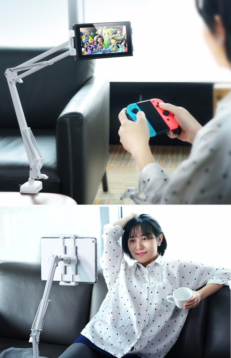switch懒人支架床头手机架ipad床上多功能桌面支驾ns万能通用夹子_7折