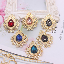 Retro palace treasure wind hollowed out lace water drop bottom support diy bajituo millet valley beauty decorative accessories materials