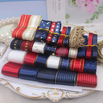 Navy blue and wine red tie ribbon ribbon diy bajito badge to handmade accessories material package