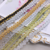Gold and silver eight-character centipede braid lace wavy herringbone lace diy bajituo bag edge welt edge material