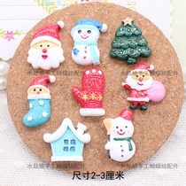 Christmas diy hair headdress hairclip issuing materials accessories patch resin snowman with Christmas tree manually