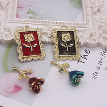 Baroque style rose pendant pendant diy handmade Baroto Lolita hair accessories material accessories