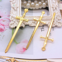 Retro Alloy Cross Sword Knight Sword DIY Handmade Bajito Decorative Millet Accessories Material