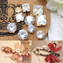All-match super flash zircon single diamond Korean bow headdress hair accessories DIY accessories hairpin material