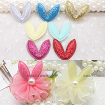 3cm bunny ears gold powder childrens hair accessories hairpin headdress material diy handmade hair accessories accessories material