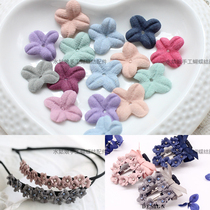 1 5cm microfiber small flower small four-petal flower diy Korean hairpin material handmade hair accessories