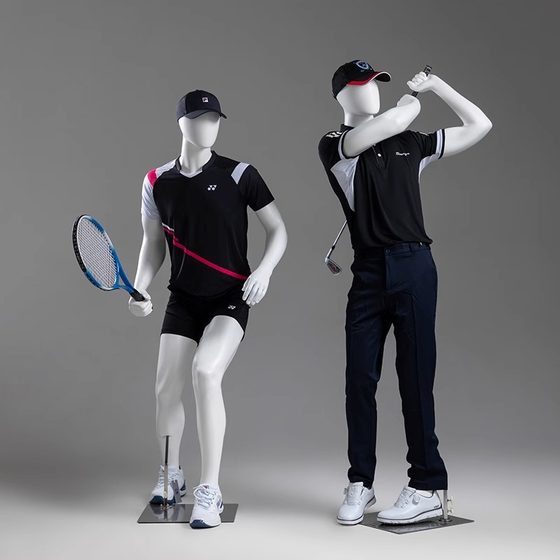 Clothing store sports tennis golf male model props full body window woman table badminton doll display stand Clothing store sports tennis golf male model props full body window woman table badminton doll display stand