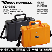 Wandefu PC-3810 notebook safety box Wandefu protection box Waterproof box Drop-resistant and smashing instrument box Instrument box Equipment box toolbox EVA custom-made protective box Engineering plastic