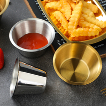 304 stainless steel golden sauce cup Western commercial sauce dish steak dipping cup sauce bowl LOGO custom