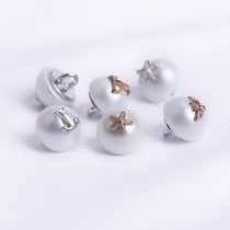 Pearl button button Korean letter Womens small fragrant style fashion shirt button cardigan sweater button