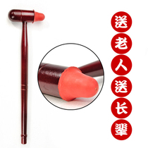 Red Wood massage beating silicone multifunctional fitness beating Meridian hammer acupoint plantar leg back rubber small hammer