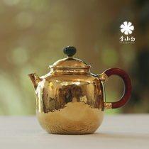 Li Xiaaibai pure gold gold pot 9999 pure gold bubble teapot pot tea pot mouth beat bubble pot pure gold bubble pot