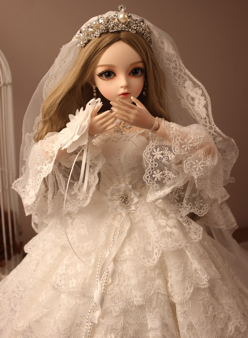 婚纱洋娃娃bjd手工改妆全关节娃娃送女孩情侣玩具公主套装