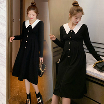 Pregnancy Woman Dress Spring Dress New Korean Version of the Long Dress Casual Dress Casual Big Code Loose fashion Dress Out of Dress