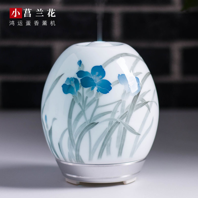 Under the new glaze colorful porcelain good remit hand - made ceramic household ultra - quiet bedroom office aroma humidifier