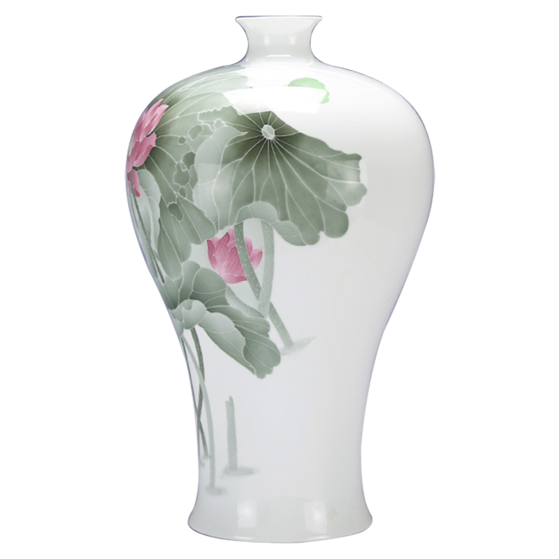 Under the liling glaze porcelain good remit home furnishing articles colorful ceramics ceramic vases, hand - made of green leaf graceful