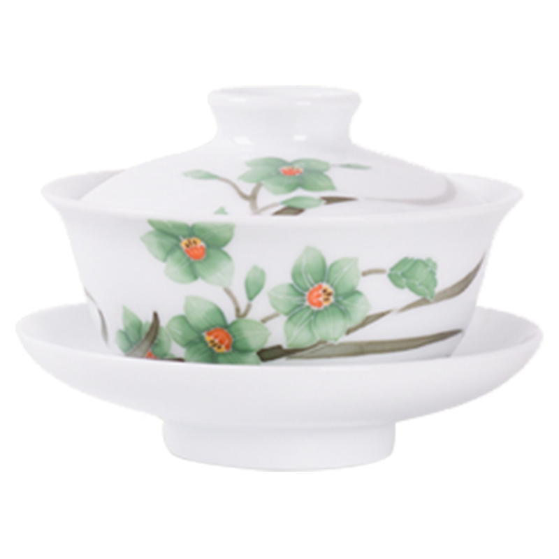 Ceramic kung fu tea set under the glaze color hand - made tea ware gift set office practical tureen six cups of liling porcelain