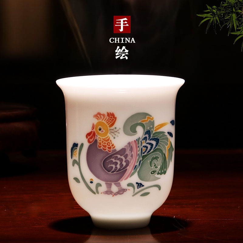 Liling porcelain porcelain good remit tea master cup single CPU hand - made ceramic kung fu tea cups propitious to collect gifts