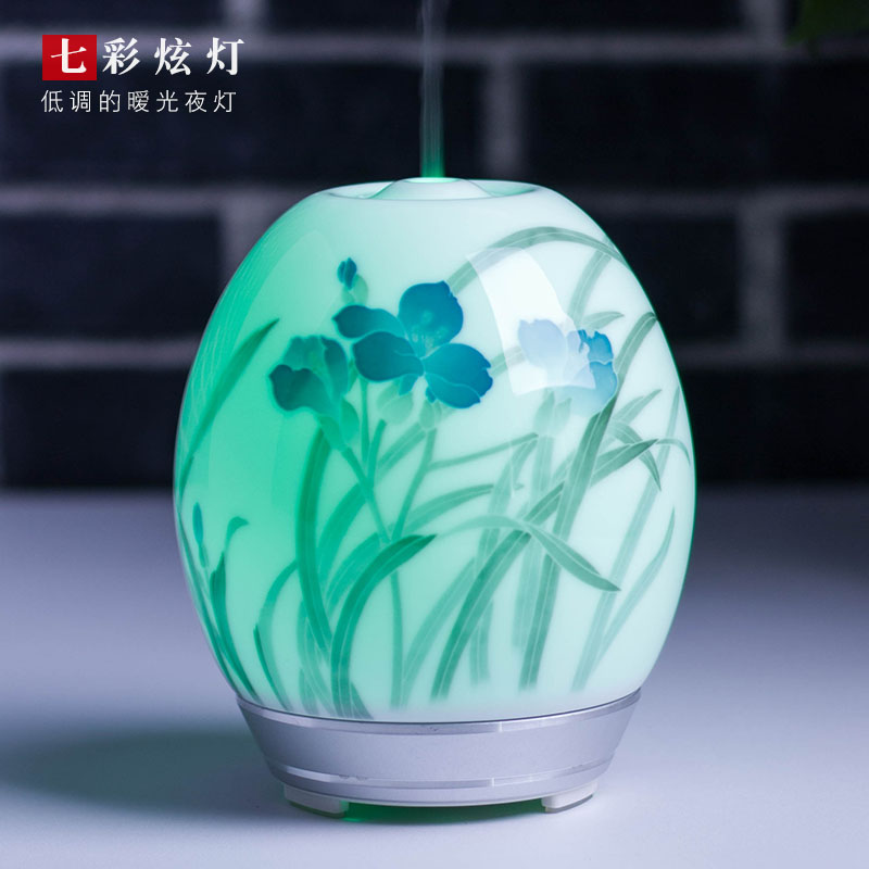 Under the new glaze colorful porcelain good remit hand - made ceramic household ultra - quiet bedroom office aroma humidifier