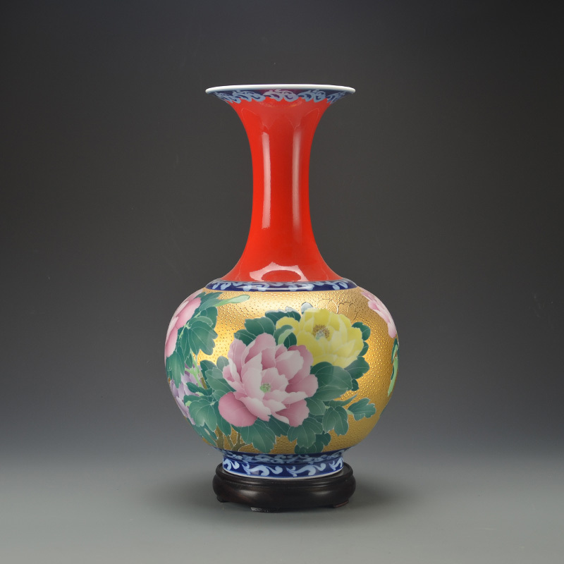 Under the liling glaze porcelain good remit colorful ceramics hand - made ceramic vase household adornment furnishing articles with a silver spoon in its ehrs expressions using the and living room