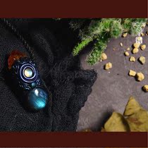 (Lingqi Creator Society) Minor Novelty Topaz Moonstone Labelafite Pendant Necklace ins Gift Pendant