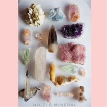 (Linqi Creator Society) Amethyst Mineral Specimen Cobalt Solution Green Crystal Agate Tea Crystal Scepter Bone Backbone