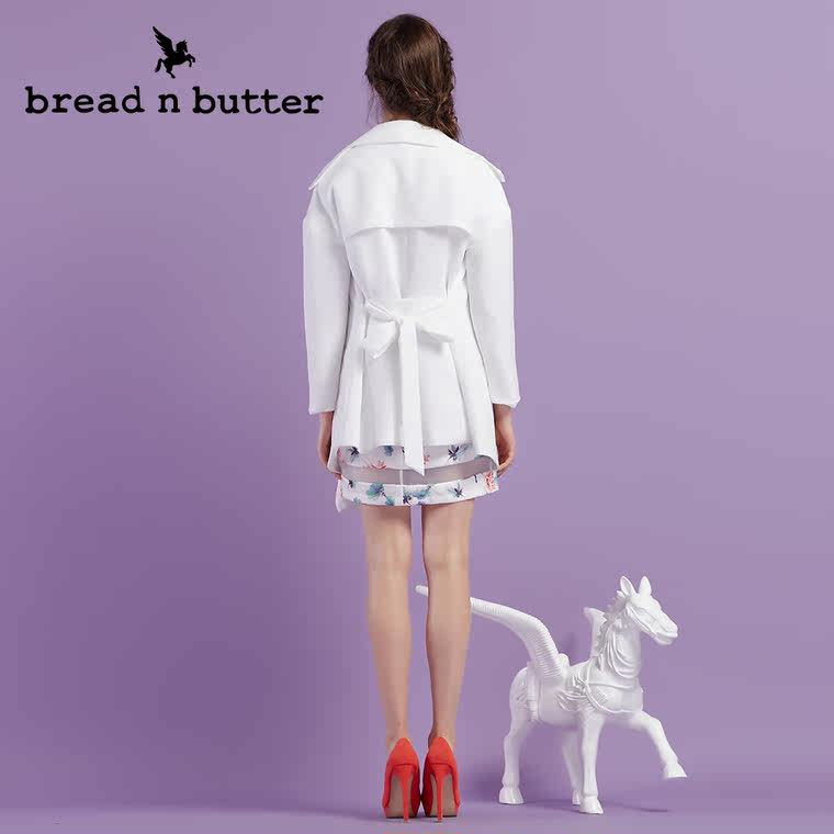 【新品首发】bread n butter面包黄油品牌女装中长款风衣翻领薄款