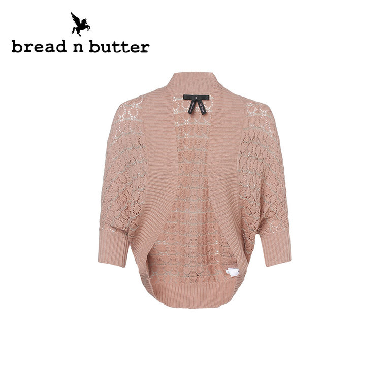 【商场同款】bread n butter面包黄油品牌女装蝙蝠袖镂空针织开衫