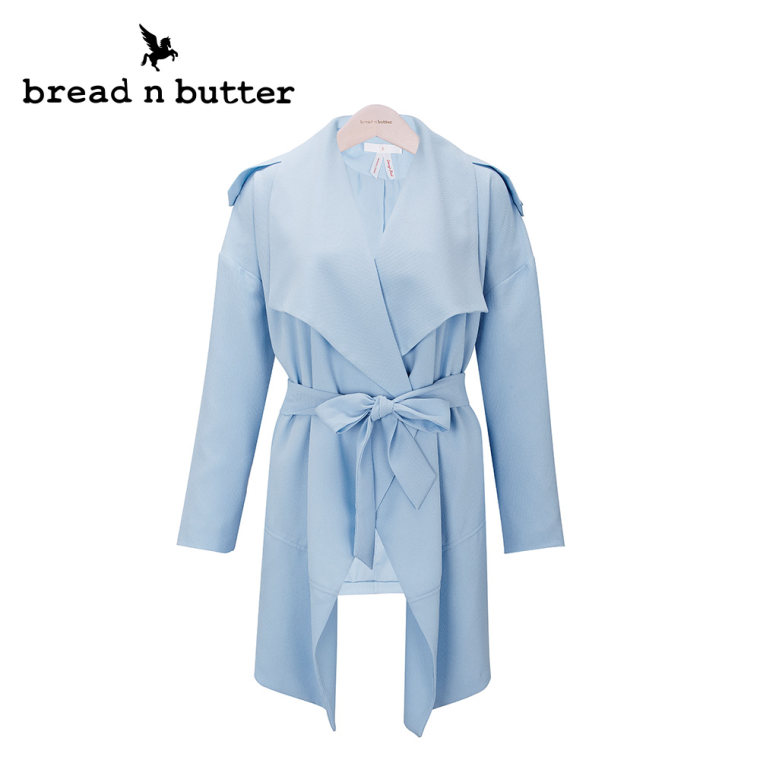 【新品首发】bread n butter面包黄油品牌女装翻领风衣薄款甜美风