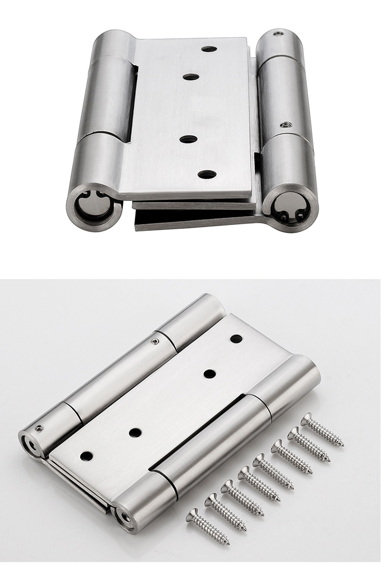 双向合页自弹自由双开门合页缓冲液压腰门合叶5寸内外开弹簧铰链