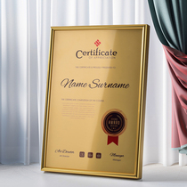 Metal medal custom custom Join agent authorization plate frame Honor plaque Certificate Partner medal award