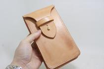 Anon Handmade Custom Cell Phone Cover Head Layer Bull Leather Plant Tannic Leather Hand Grab Wallet