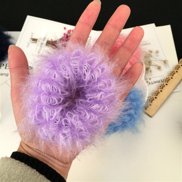 留芳加大加粗加宽发圈头绳皮筋毛巾毛线针织不伤发强拉耐用无接缝