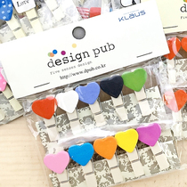 Cartoon color love clip Wedding small wooden clip with hemp rope Bedroom decoration clip creative photo clip