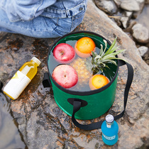 Outdoor foldable bubble bucket bucket bucket bucket pot portable travel camping to wash feet and fish bucket laundry