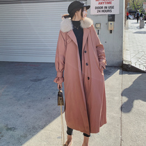 Windbreaker quilted coat womens mid-length over-the-knee coat coat 2020 new winter Dongdaemun Korean version loose cotton coat